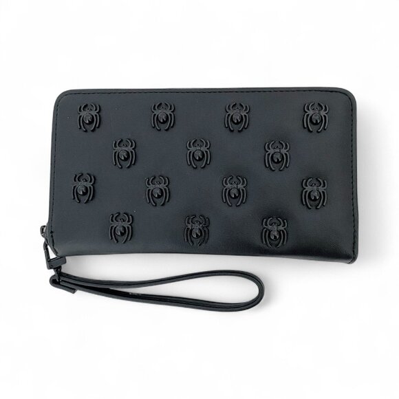 Betsey Johnson Large Black w/Spiders Wristlet Phone Case Clutch Wallet NWT - Picture 4 of 7